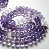 AAAA - high quality - brazil - AMETHYST - micro faceted - rondell beads 16 inches full strand neckless - shaded - nice clear - size 7 - 6 mm approx